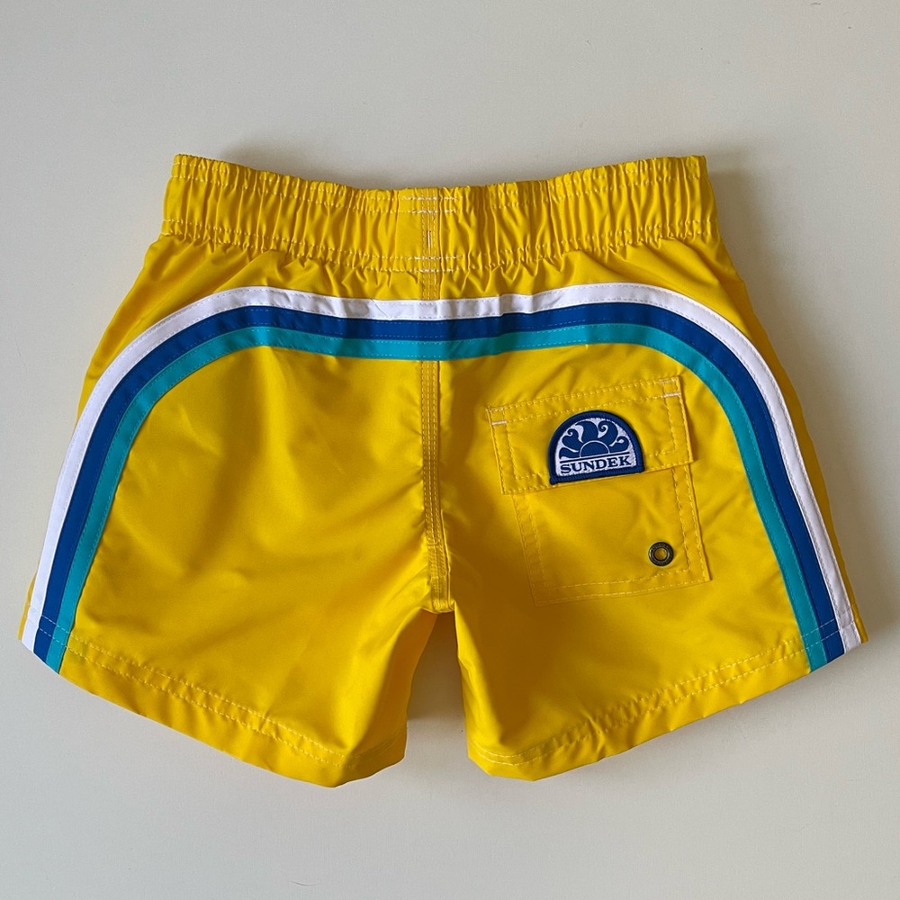 Sundek Boys Iconic Taffeta Stretch Waist Board Shorts - Summer Yellow - Size 6